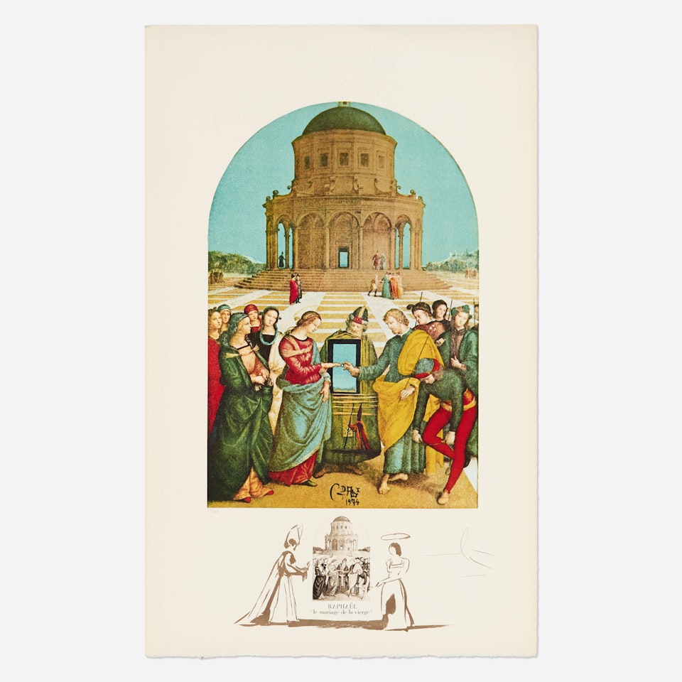 Raphael - Le Marriage la de vierge (from the Changes in Great Masterpieces portfolio) by Salvador Dali