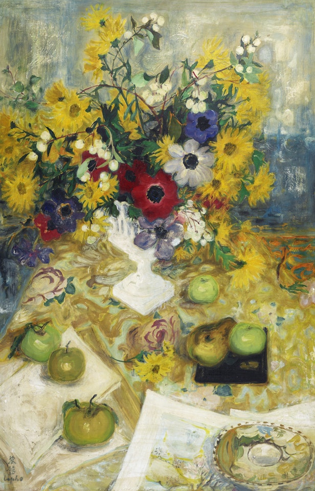 Nature morte aux fleurs et pommes (Still Life with Flowers and Apples) by Le Pho