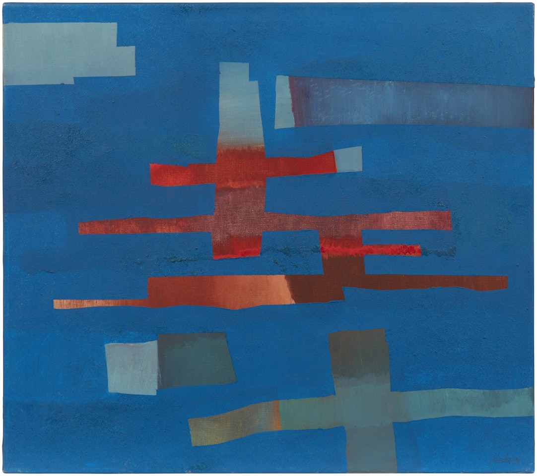 In der Mitte Rot (In the Centre Red) by Fritz Winter