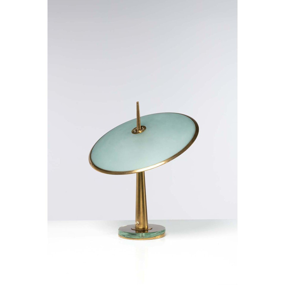 Model 1538, ‘Disco Volante"; Table lamp by Max Ingrand