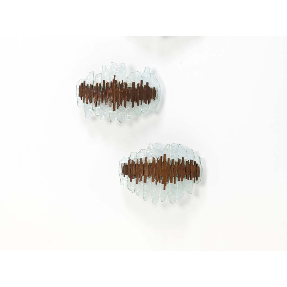 Model 2496; Pair of sconces by Max Ingrand