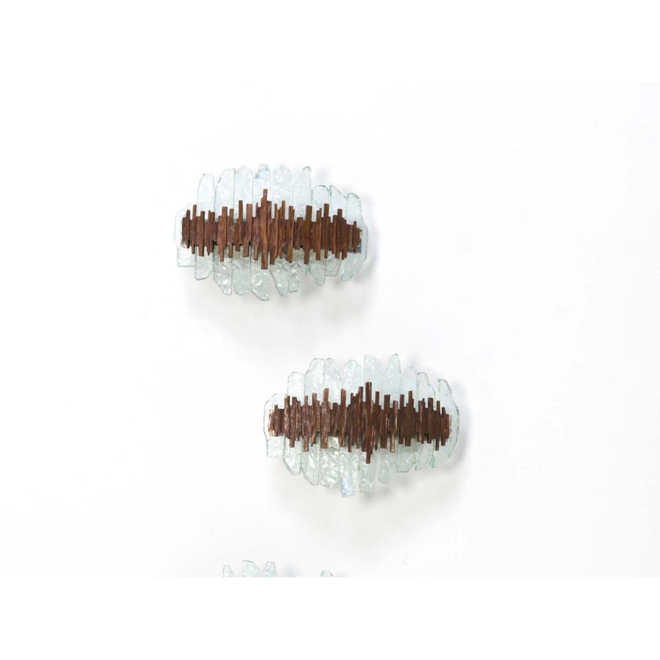 Model 2496; Pair of sconces by Max Ingrand
