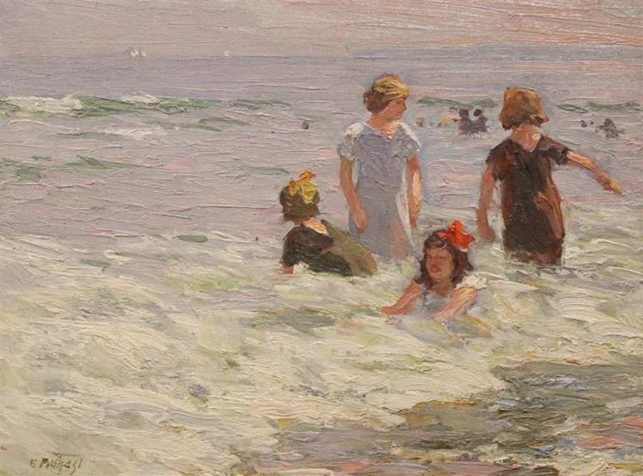 THE INCOMING TIDE, CONEY ISLAND, N.Y. by Edward Henry Potthast