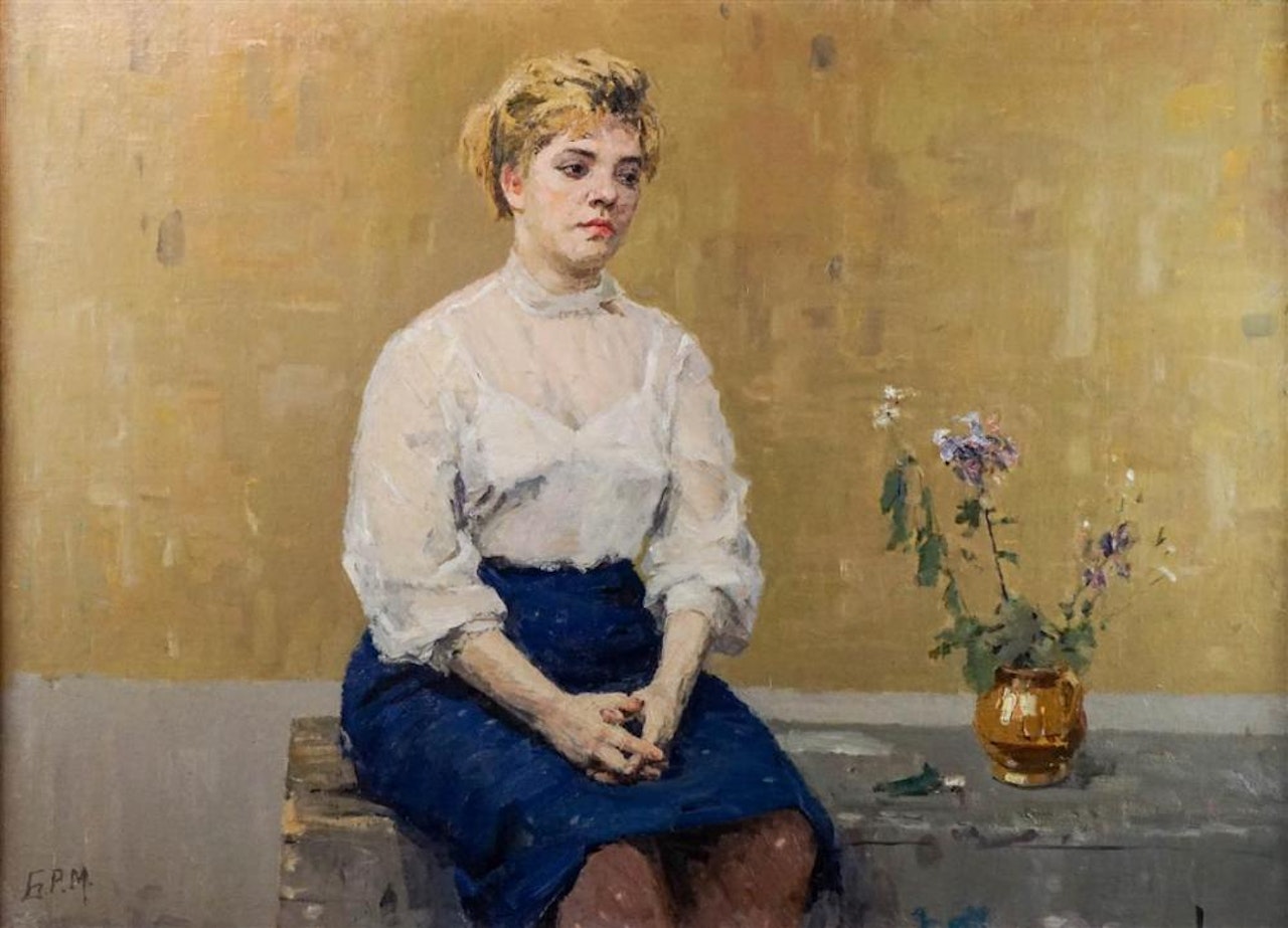 PORTRAIT OF A SEATED WOMAN by Russian School