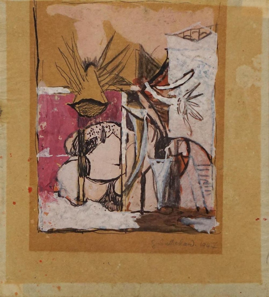 STILL LIFE - STUDY FOR PALM AND HOUSE by Graham Sutherland
