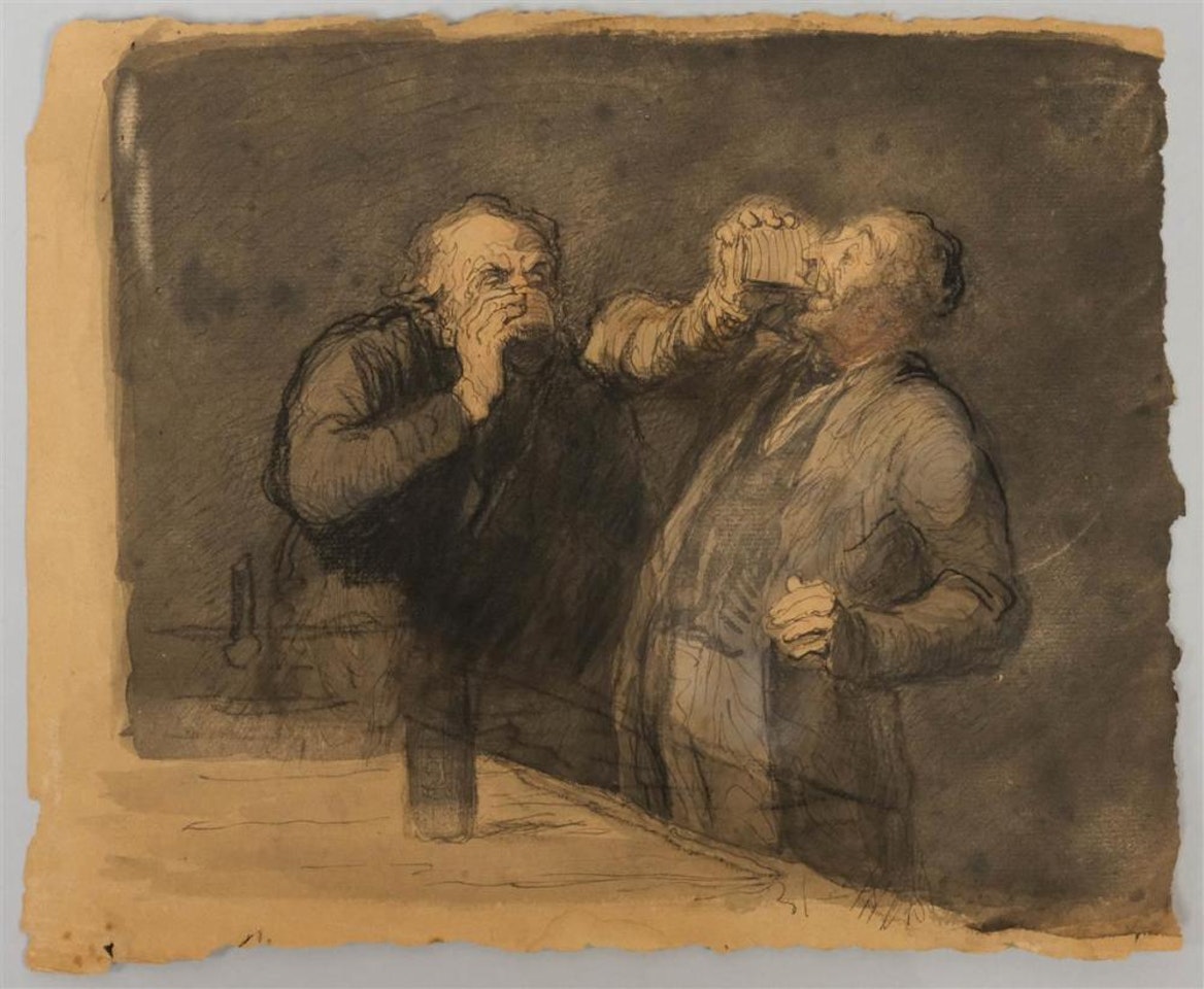 LES BUVEURS by Honoré Daumier