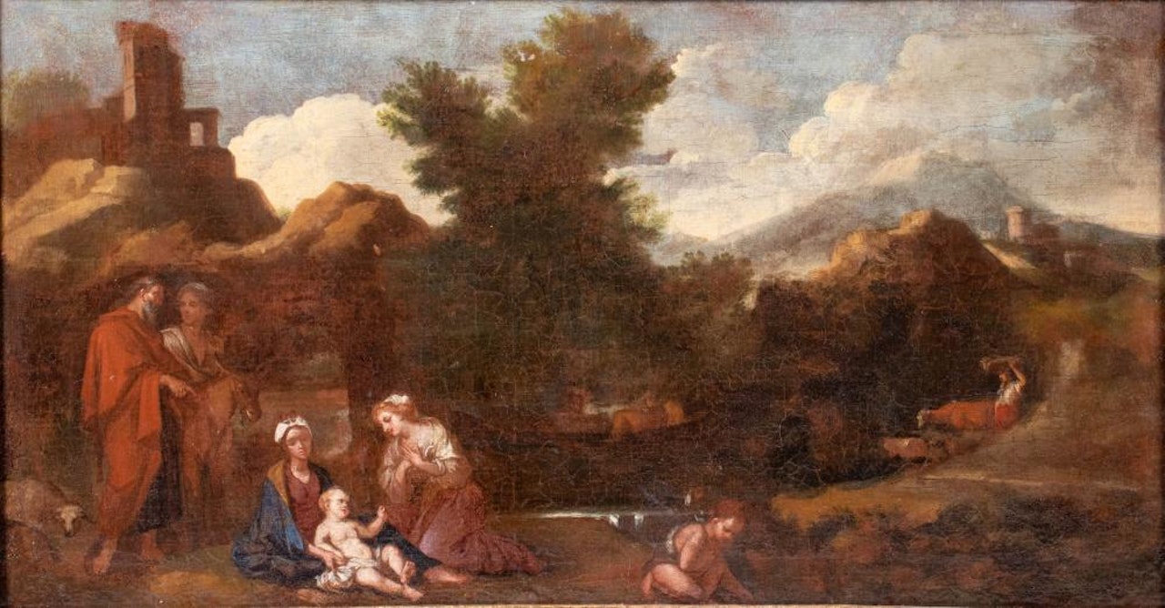 THE FLIGHT INTO EGYPT by French School