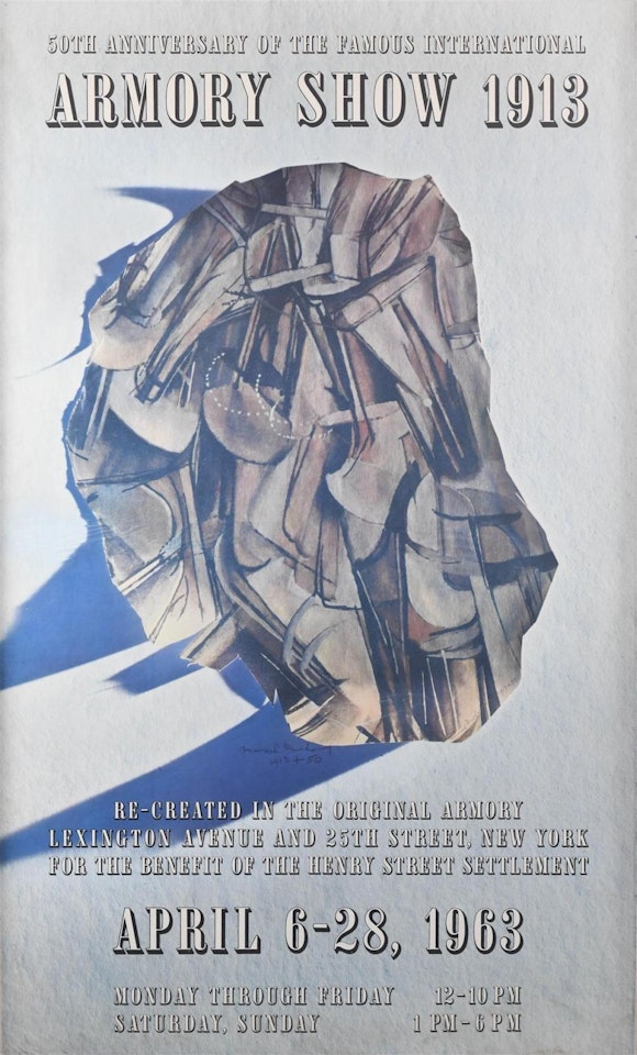 EXHIBITION POSTER for ARMORY SHOW 50TH ANNIVERSARY by Marcel Duchamp