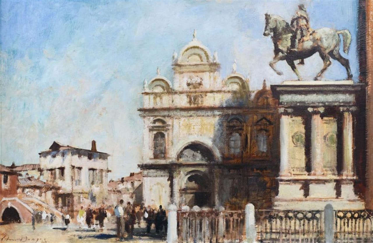 THE COLLEONI STATUE - VENICE by Edward Seago