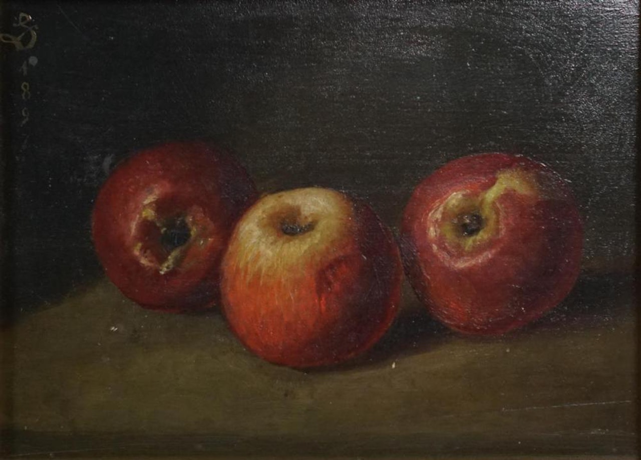 STILL LIFE OF APPLES by English School