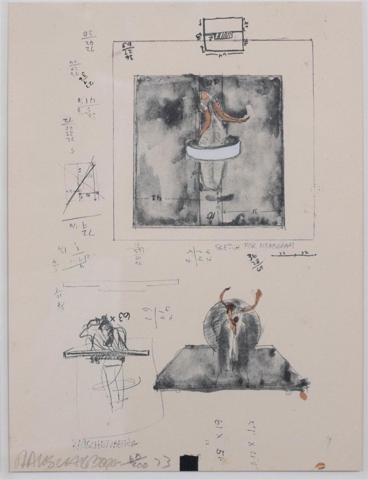 SKETCH FOR MONOGRAM from THE NEW YORK COLLECTION FOR STOCKHOLM by Robert Rauschenberg