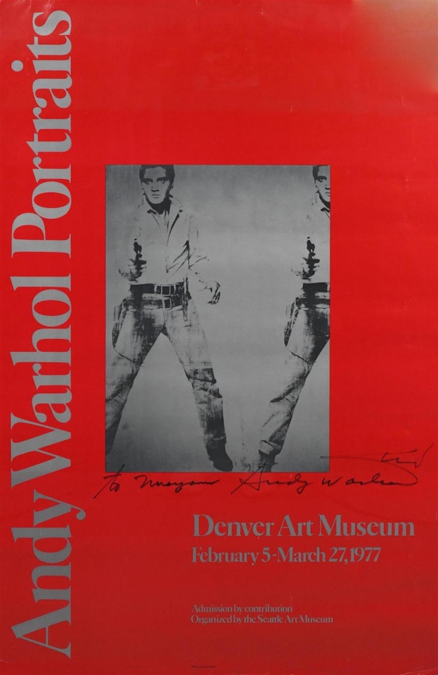 EXHIBITION POSTER for "ANDY WARHOL PORTRAITS" at DENVER ART MUSEUM by Andy Warhol