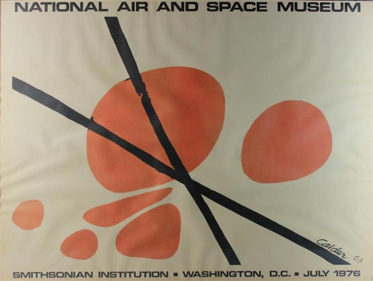 NATIONAL AIR AND SPACE MUSEUM POSTER AFTER PAINTING "CROSSROADS" by Alexander Calder