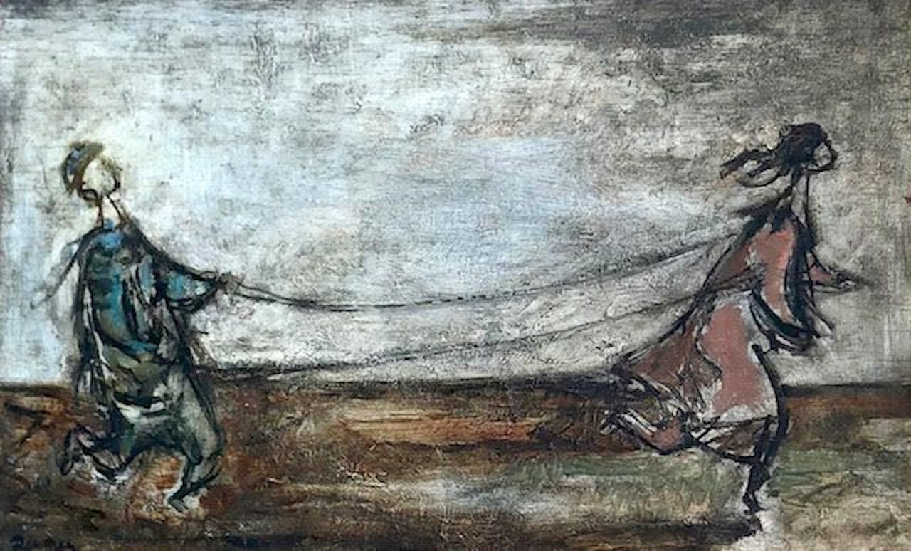 Children playing by Yosl Bergner