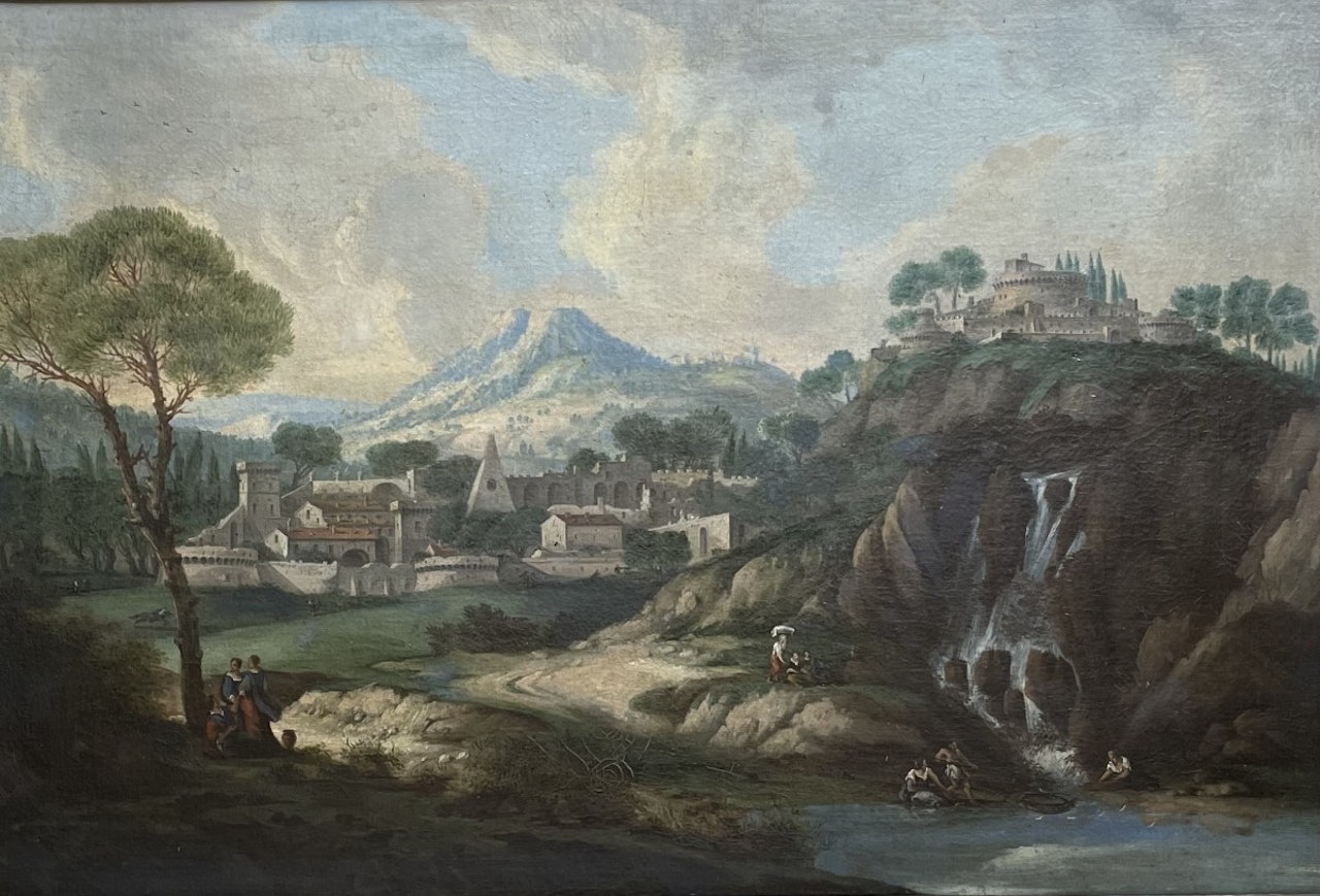 Pastoral landscape by Francesco Giuseppe Casanova