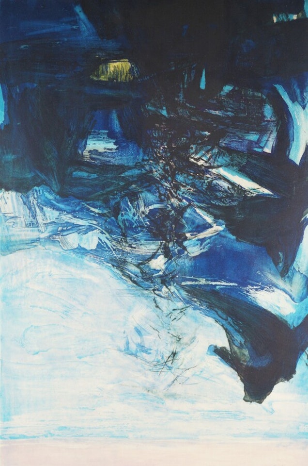 "Blue composition" by Zao Wou-Ki