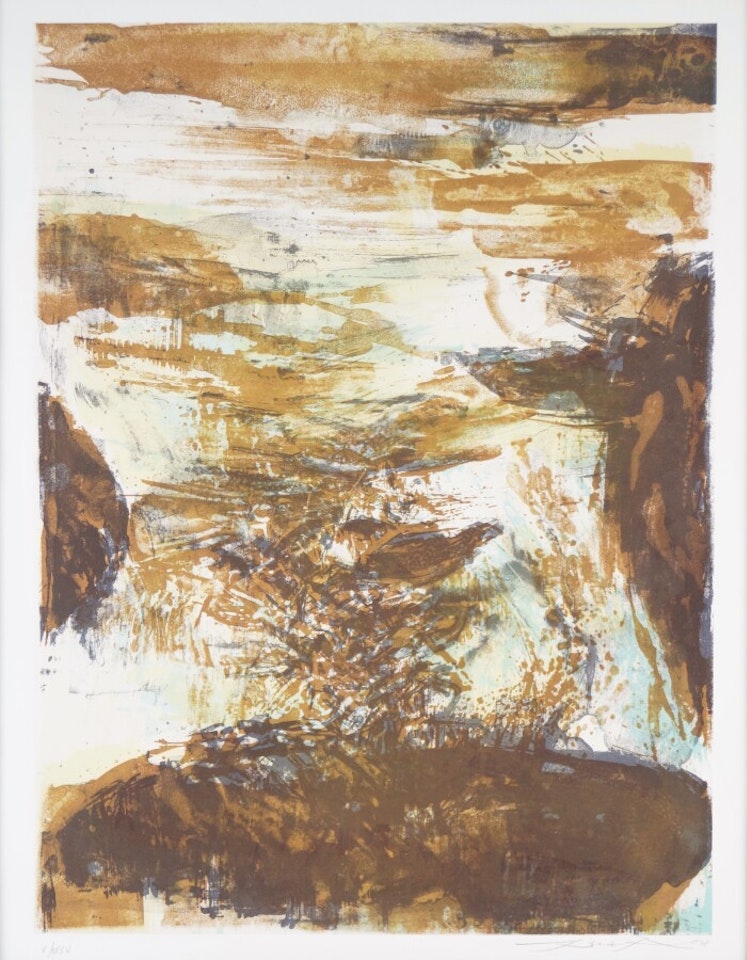 "Brown composition" by Zao Wou-Ki