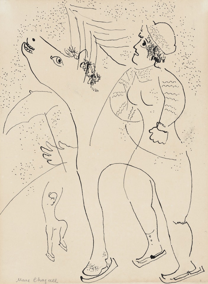 Les Patineurs by Marc Chagall