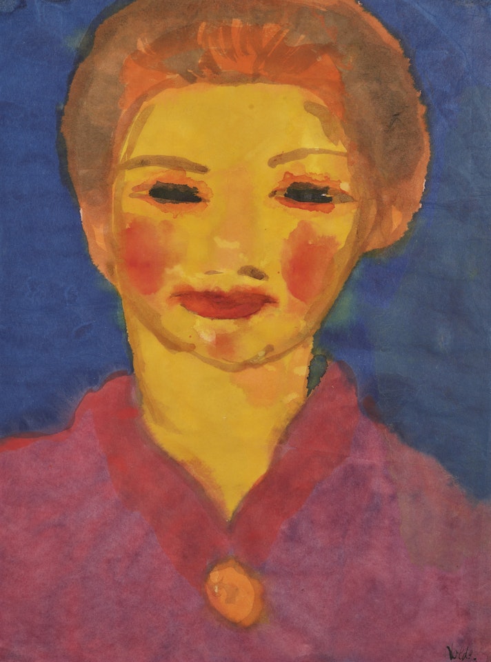 Portrait einer Dame by Emil Nolde