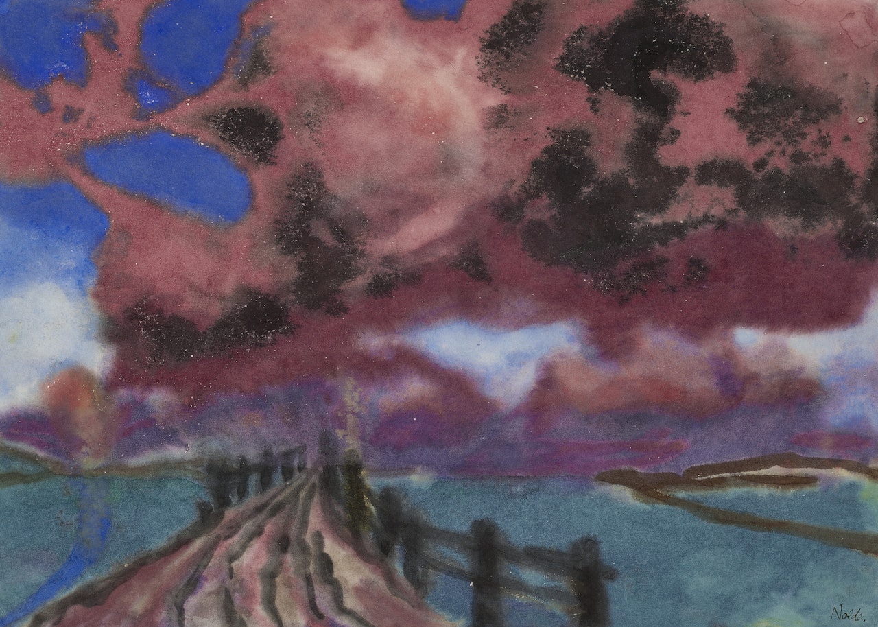 Marschlandschaft mit Abendwolken by Emil Nolde