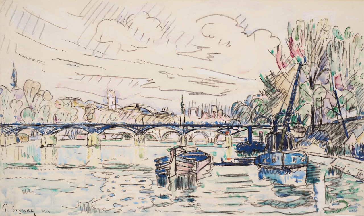 Paris. Le Pont des Arts by Paul Signac