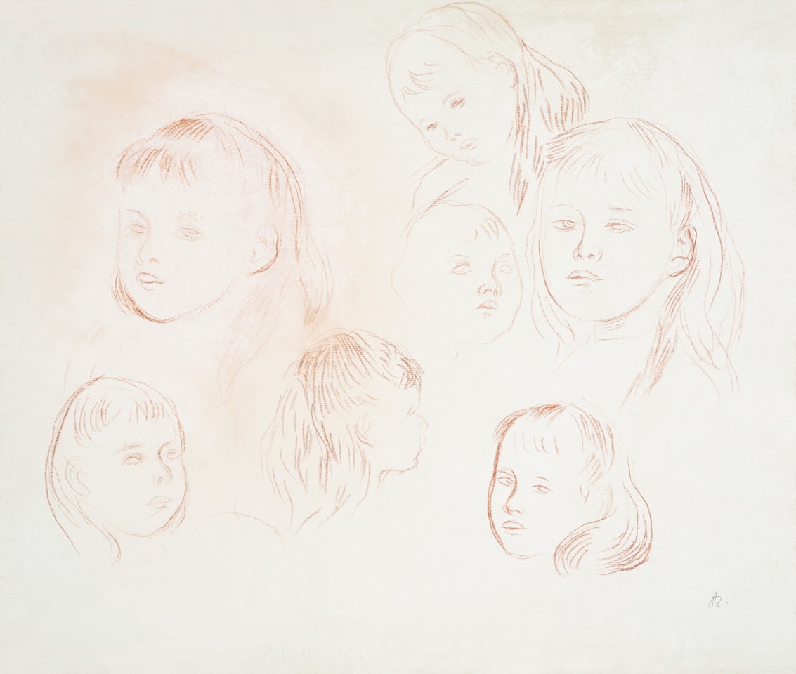 Têtes de fillettes by Pierre-Auguste Renoir