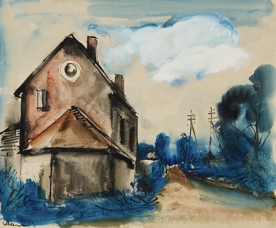 Paysage avec maison by Maurice de Vlaminck