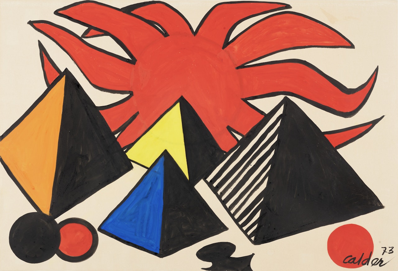 Four Pyramids and Sun by Alexander Calder