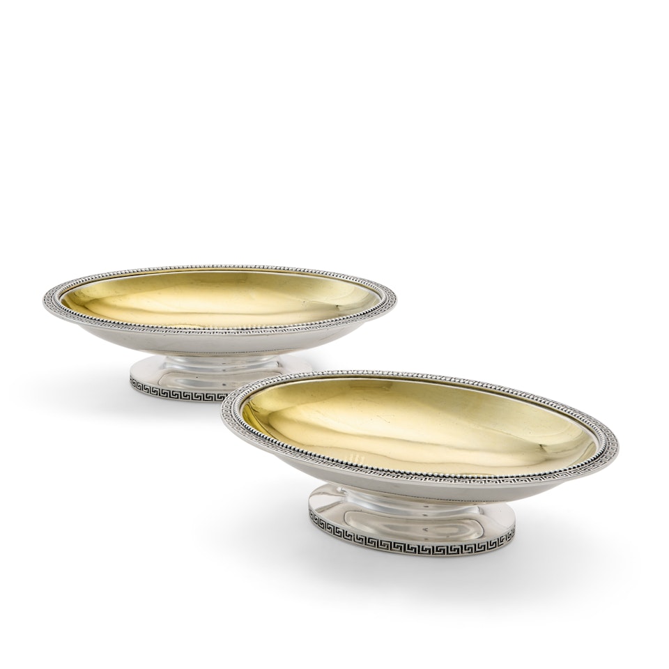 A PAIR OF AMERICAN SILVER SMALL TAZZA by Tiffany & Co.