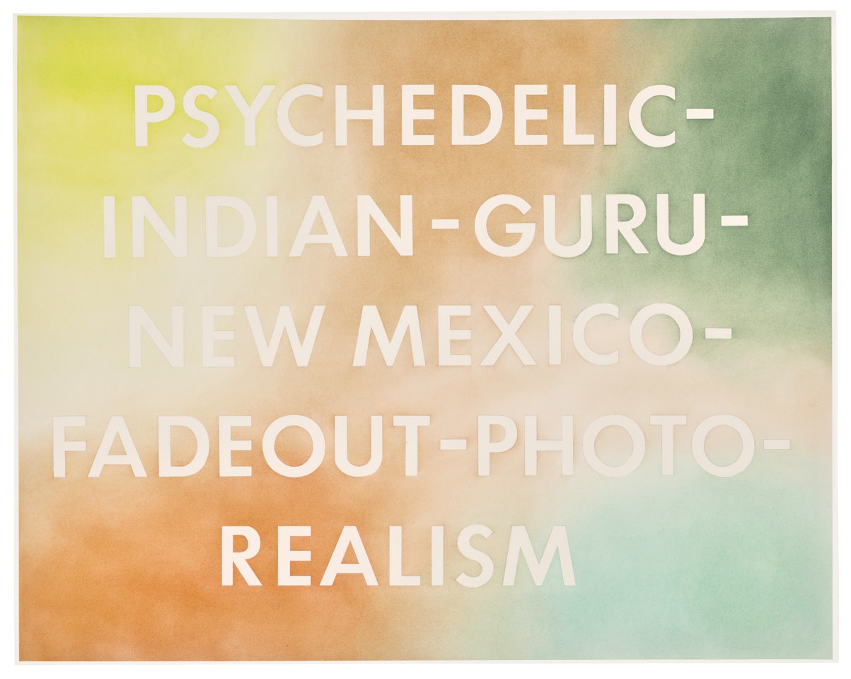 Psychedelic-Indian-Guru-New Mexico-Fadeout-Photo-Realism by Ed Ruscha