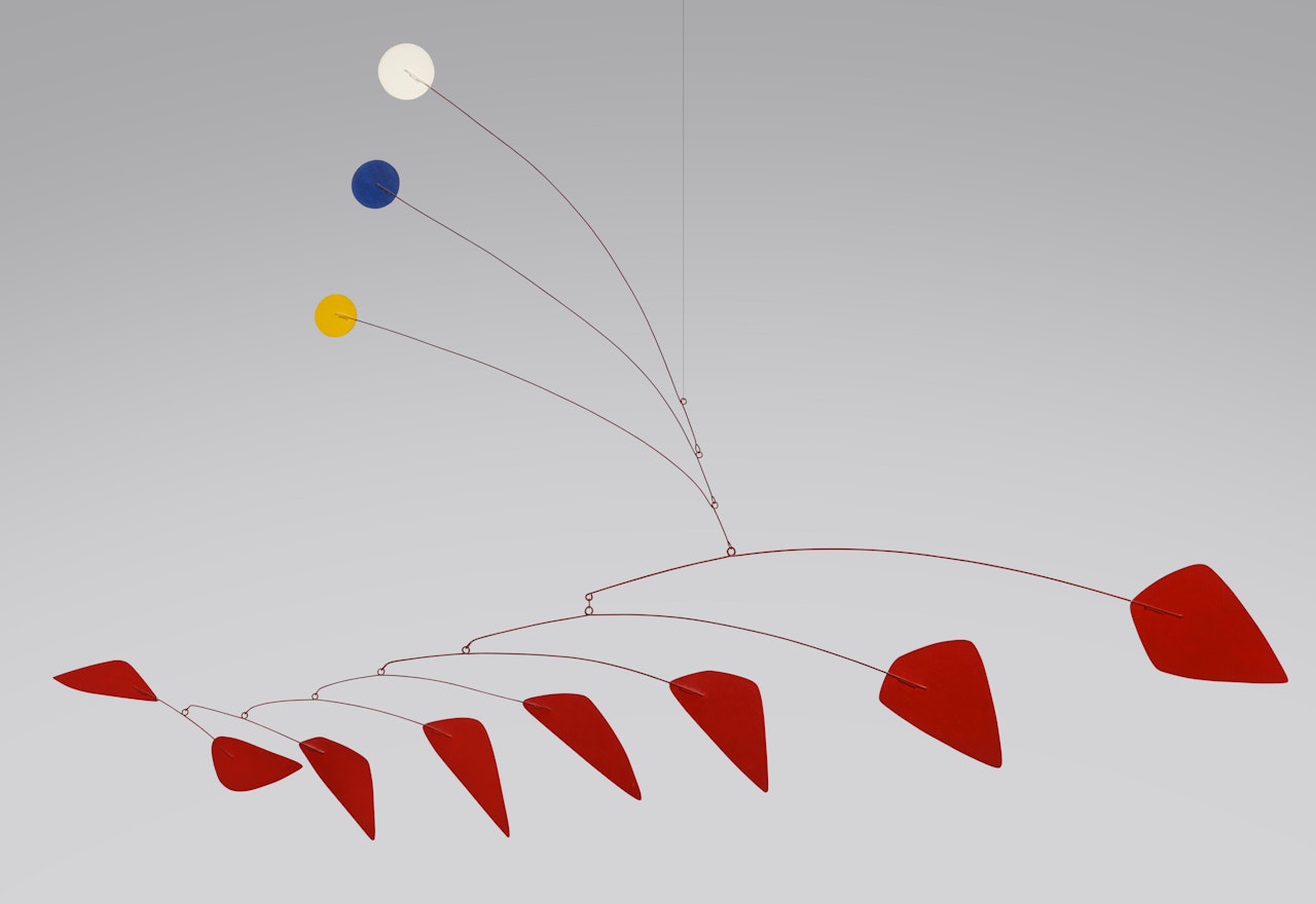 Three Discs in the Air and Red by Alexander Calder