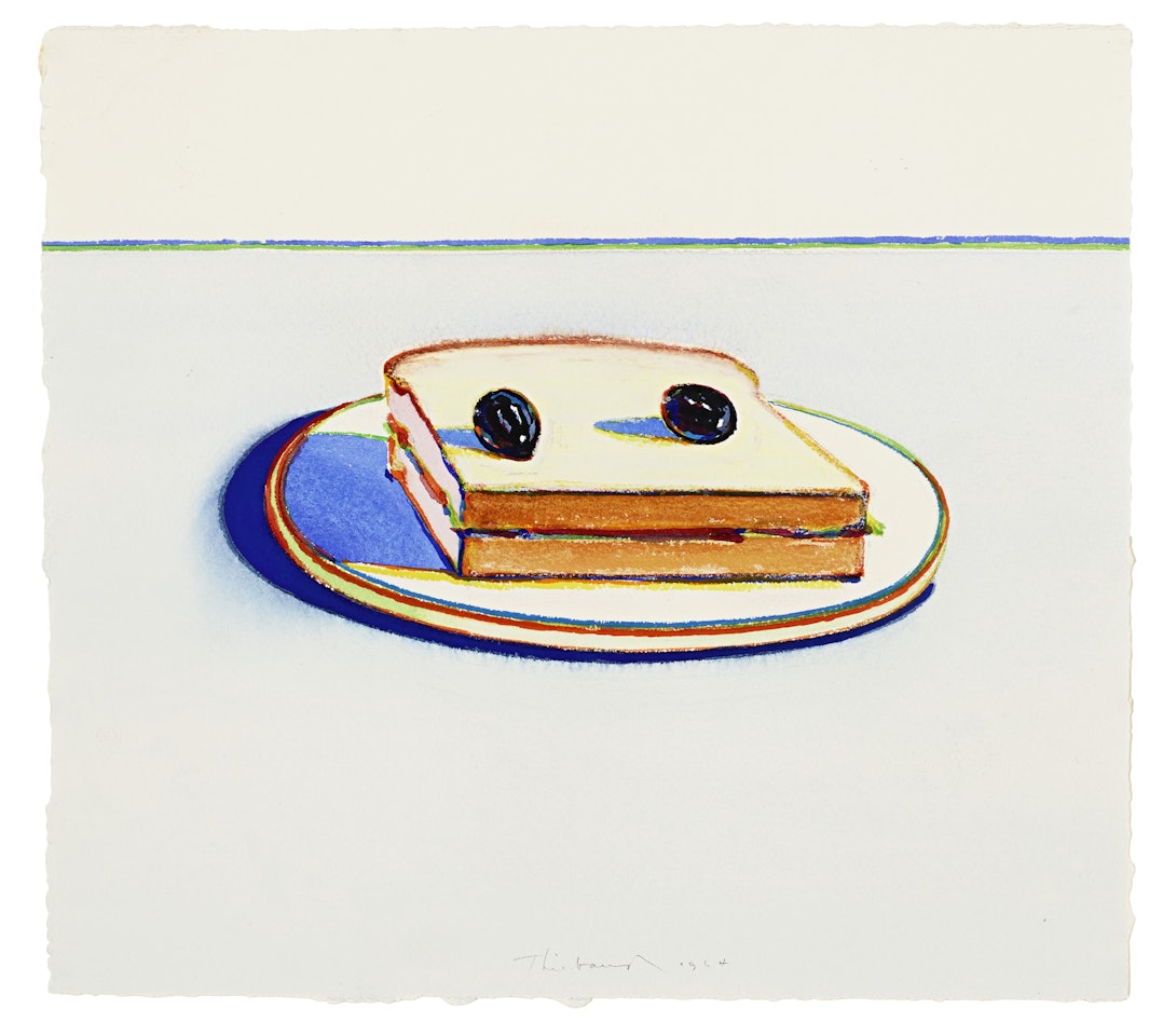 Cheese and Olive Sandwich by Wayne Thiebaud
