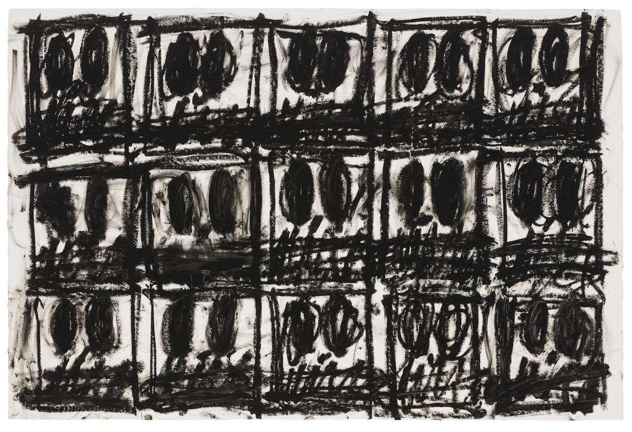 Untitled Anxious Drawing by Rashid Johnson