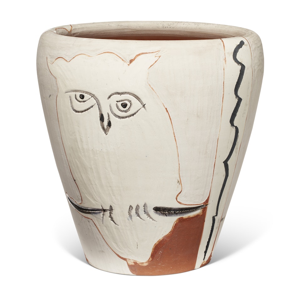 Visage et hibou (A.R. 407) by Pablo Picasso