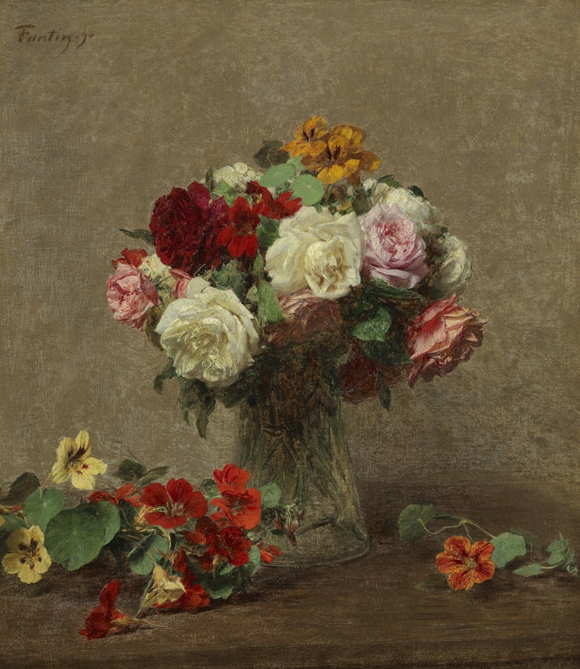 Roses et capucines by Henri Fantin-Latour