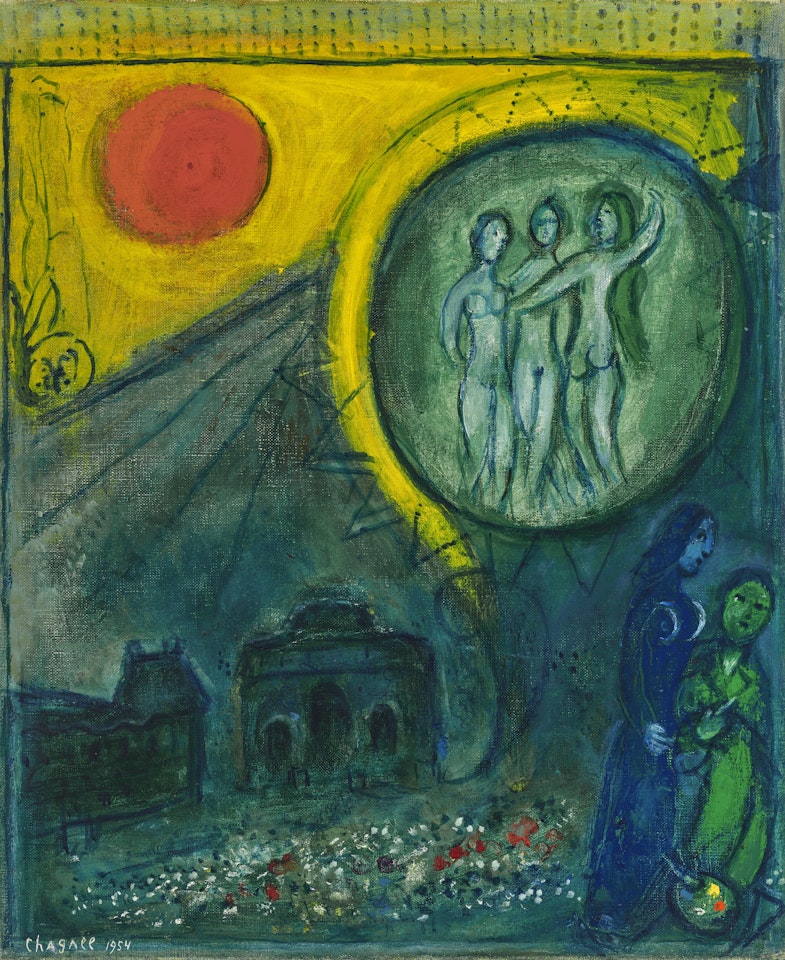 Le Carrousel du Louvre, étude by Marc Chagall