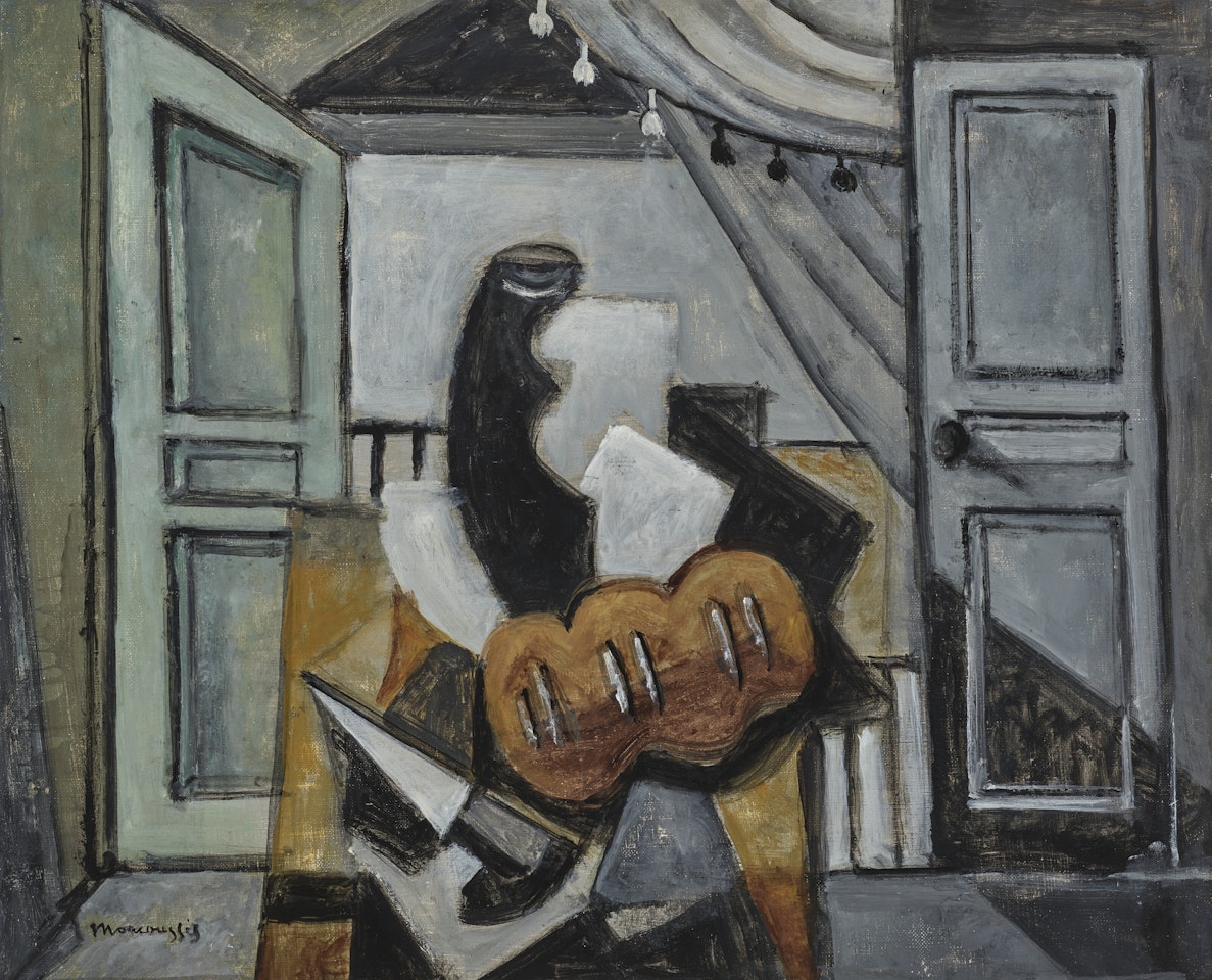 Nature morte au pain et au couteau by Louis Marcoussis