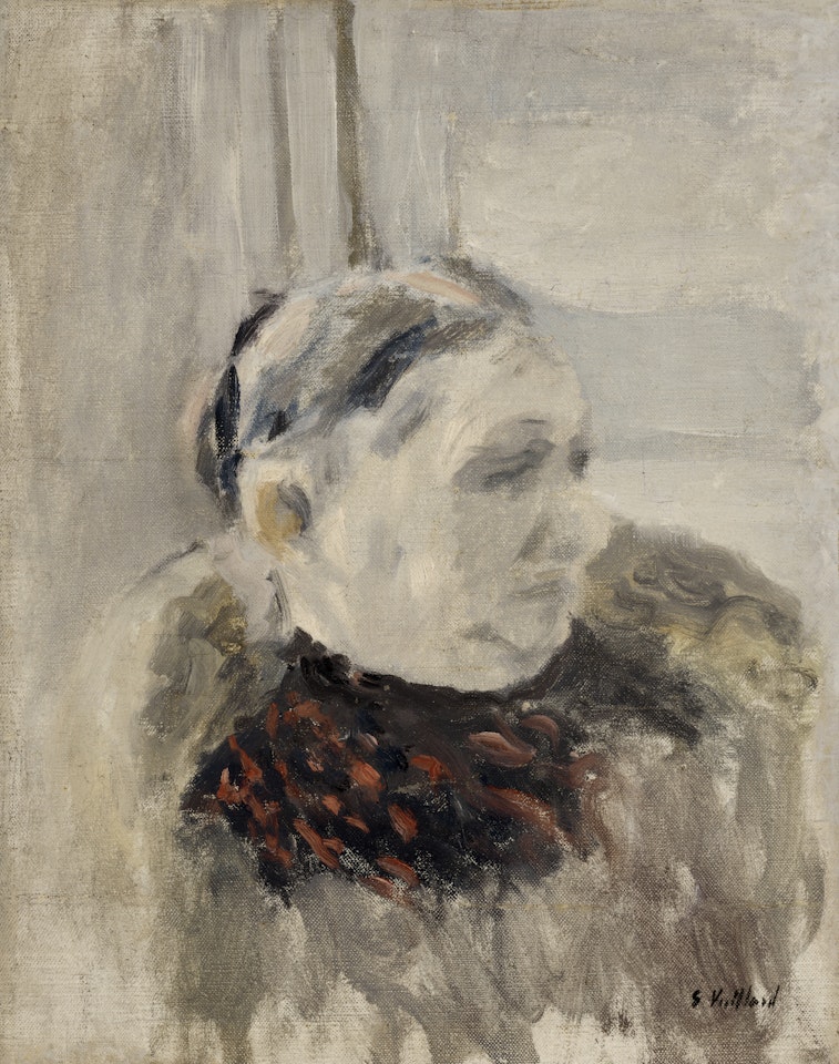 Madame Vuillard sur fond clair by Édouard Vuillard