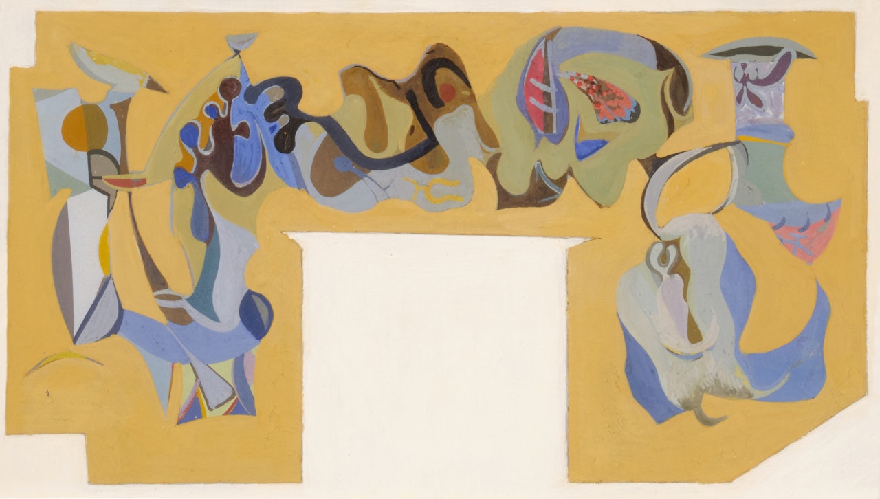Drawing for Ben Marden"s Riviera Murals by Arshile Gorky