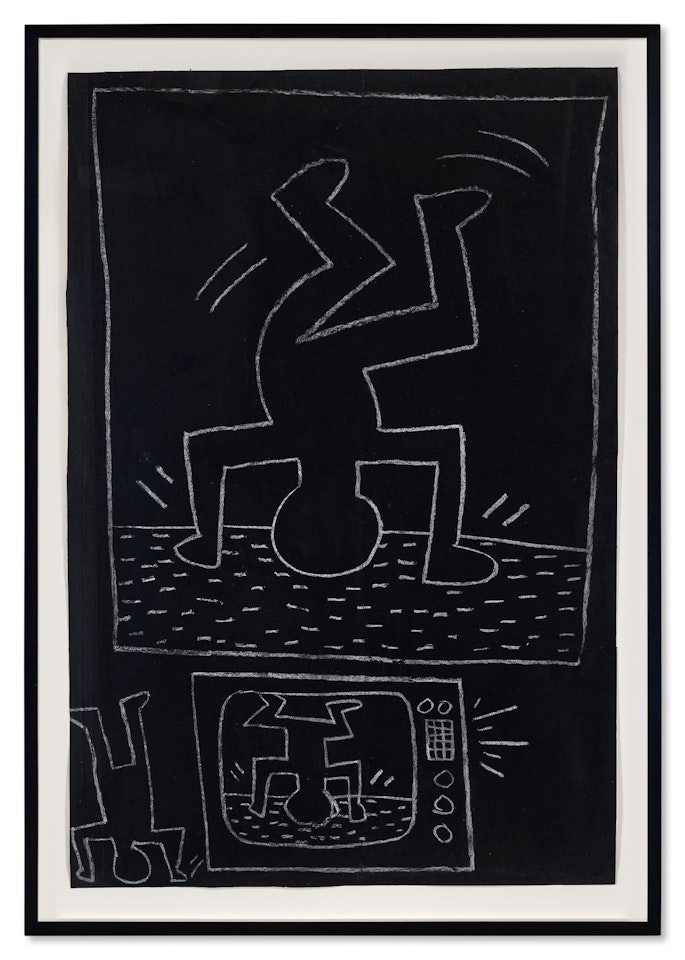 Art in Transit: 31 Subway Drawings; Untitled (Breakdancers and TV) by Keith Haring