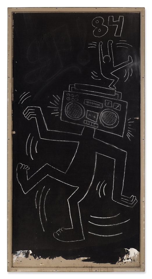 Art in Transit: 31 Subway Drawings; Untitled (Boombox Head) by Keith Haring