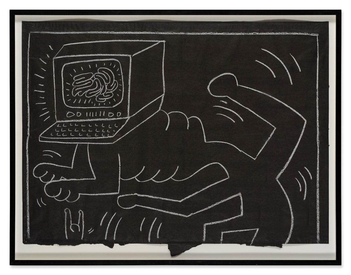 Art in Transit: 31 Subway Drawings; Untitled (Caterpillar) by Keith Haring