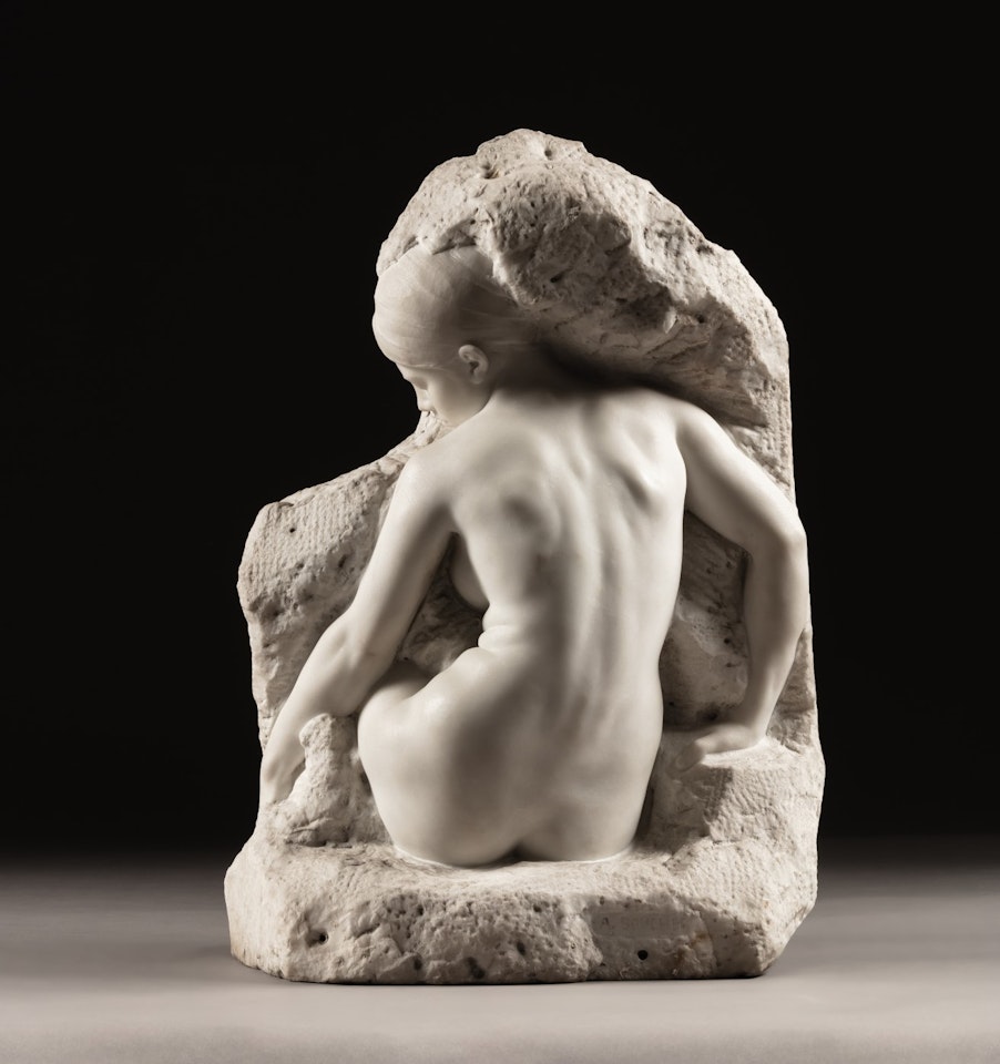 Jeune fille assise de dos (Young Woman Seated from behind) by Alfred Boucher
