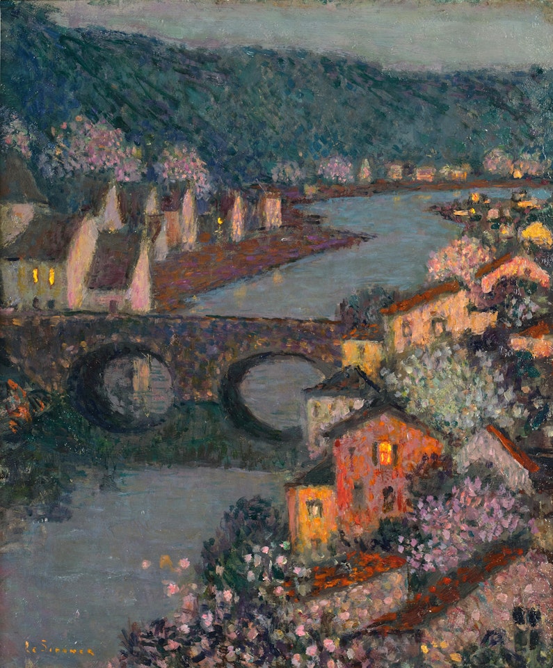 Les Maisons sur la rivière by Henri Le Sidaner
