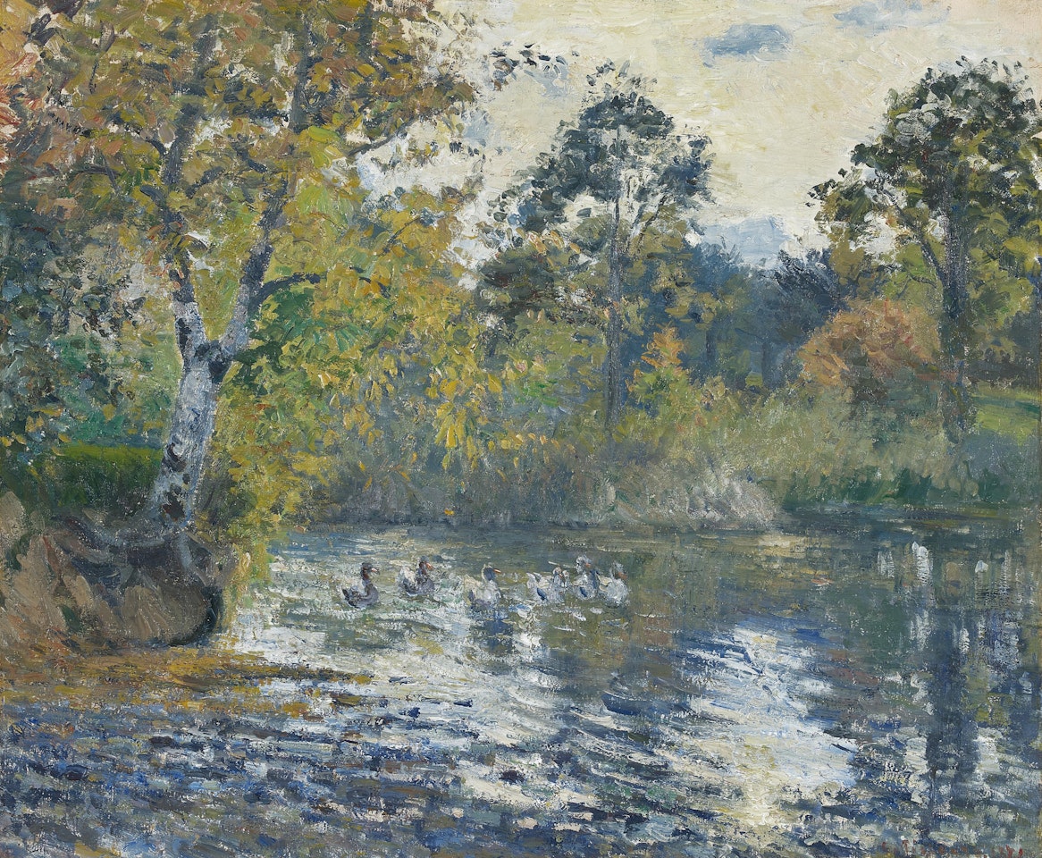 L"Étang de Montfoucault by Camille Pissarro