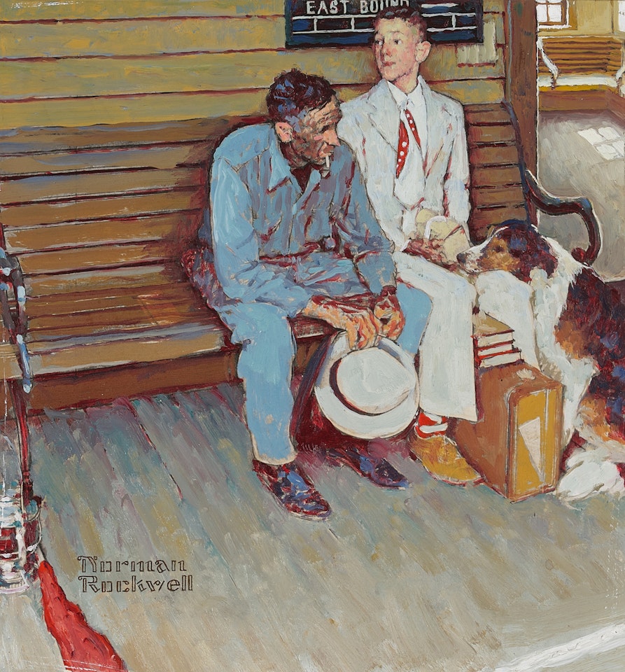 Study for "Breaking Home Ties" by Norman Rockwell
