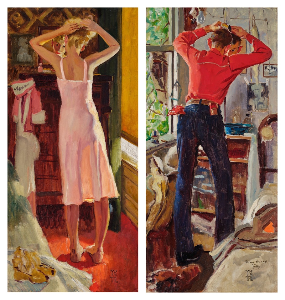 Before the Date: Girl (i) & Before the Date: Cowboy (ii): Two Works by Norman Rockwell