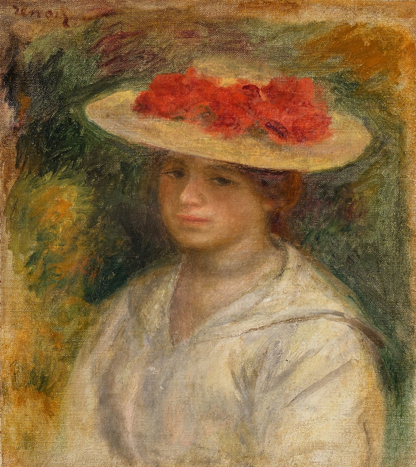 Portrait de femme au chapeau by Pierre-Auguste Renoir