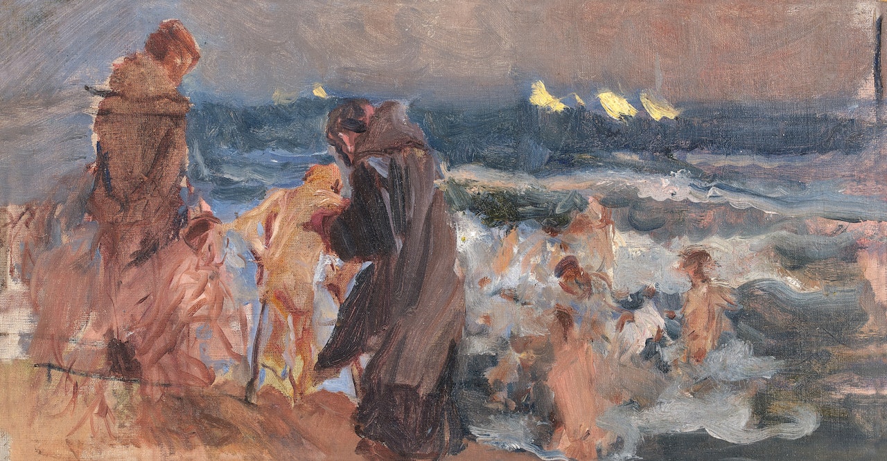 Study for "Sad Inheritance" by Joaquin Sorolla Y Bastida