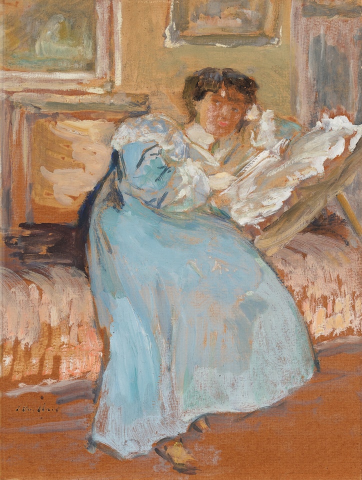 Madame Hessel à la robe opale by Édouard Vuillard
